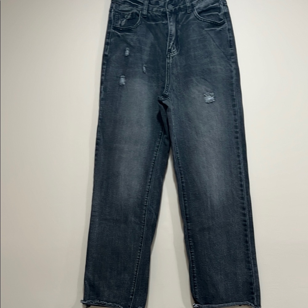 Black Flare Wide Leg Jeans with Modern Fit